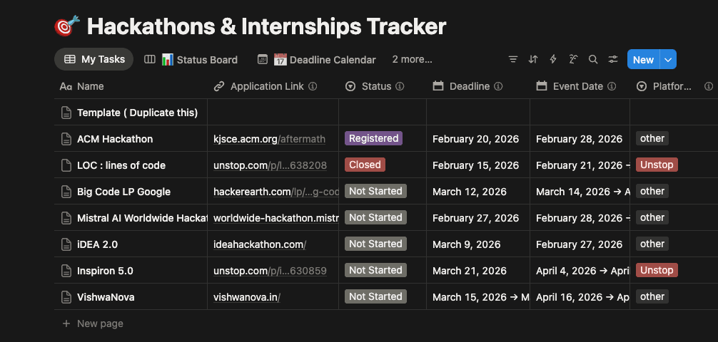 Hackathon Tracker Extension project cover